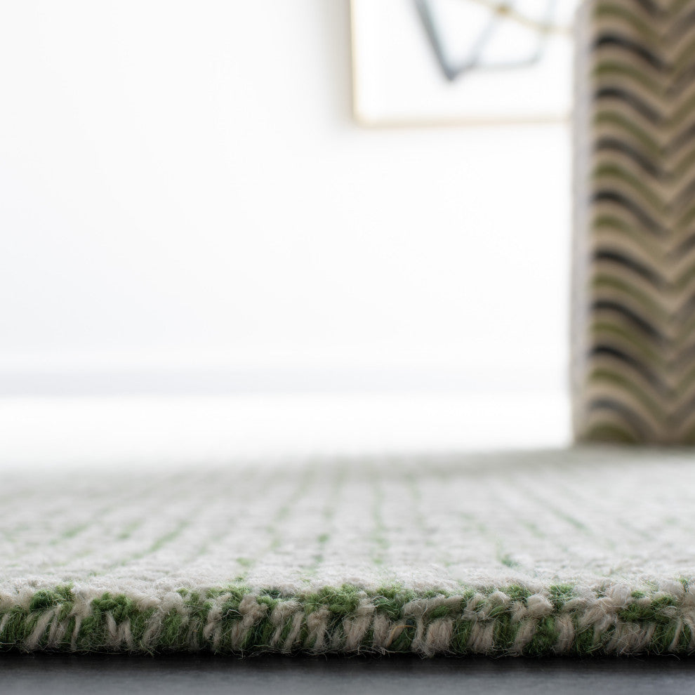 Safavieh Couture Abstract Collection, ABT470 Rug, Ivory/Green, 6'x9'