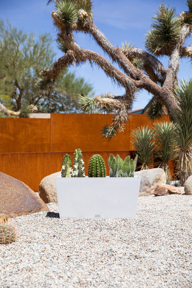 Midori Trough Planter, White, 31 Inch, 1 Pack