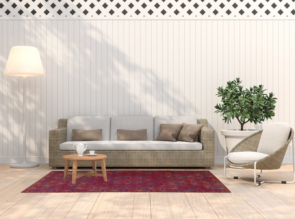 Layered Sun Tile Indoor/Outdoor Rug