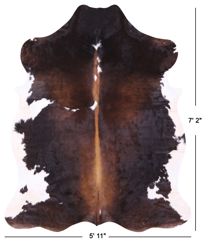 Organic Natural Hair-On Cowhide Area Rug 7' 2" X 5' 11" C1453