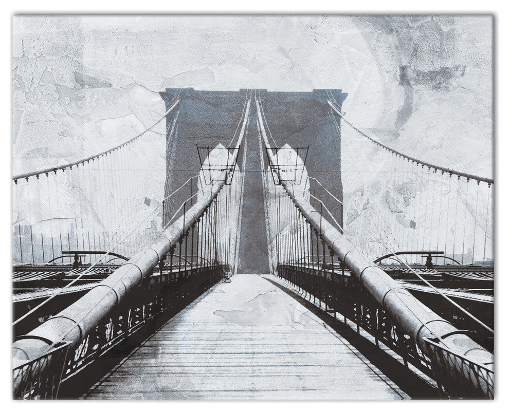 Brooklyn Bridge Sketch Print on Canvas