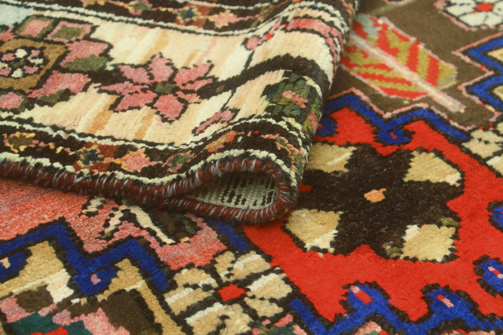 Fine Vintage Distressed Altheda Red/Ivory Rug, 6'10x9'3