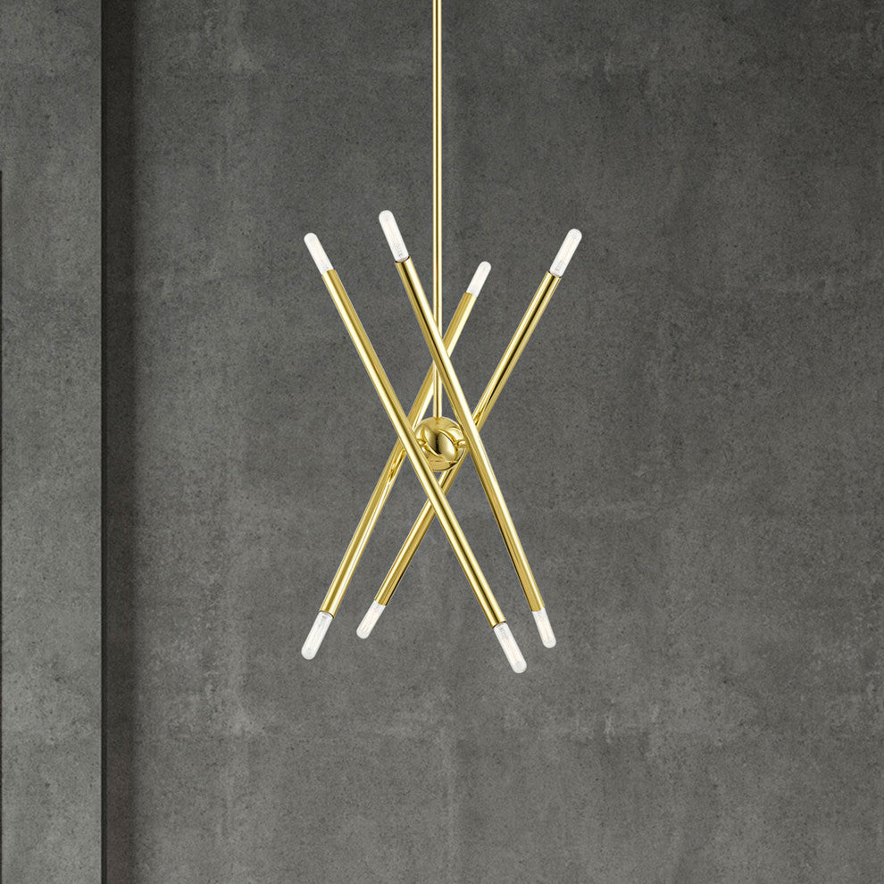 Livex Lighting Soho 8 Light Polished Brass Chandelier