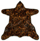 Premium Faux Fur American Bear Skin Area Rug Soft Plush Realistic Brown Shag, 5'