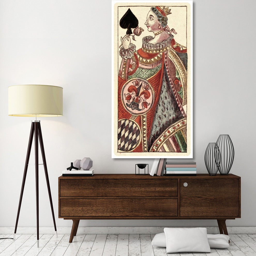 "Queen of Spades (Bauern Hochzeit Deck)" Paper Art, 38"x74"