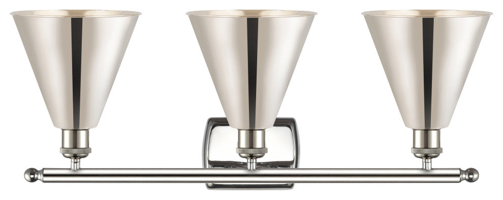 Ballston Cone Bath Vanity Light, Polished Nickel, Polished Nickel
