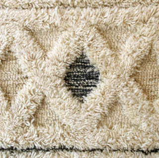 Tufted Geometric Diamonds and Stripes Round Rug, 4' Round