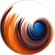 Elegant Spiral Design, Digital Disc Metal Wall Art, 23"