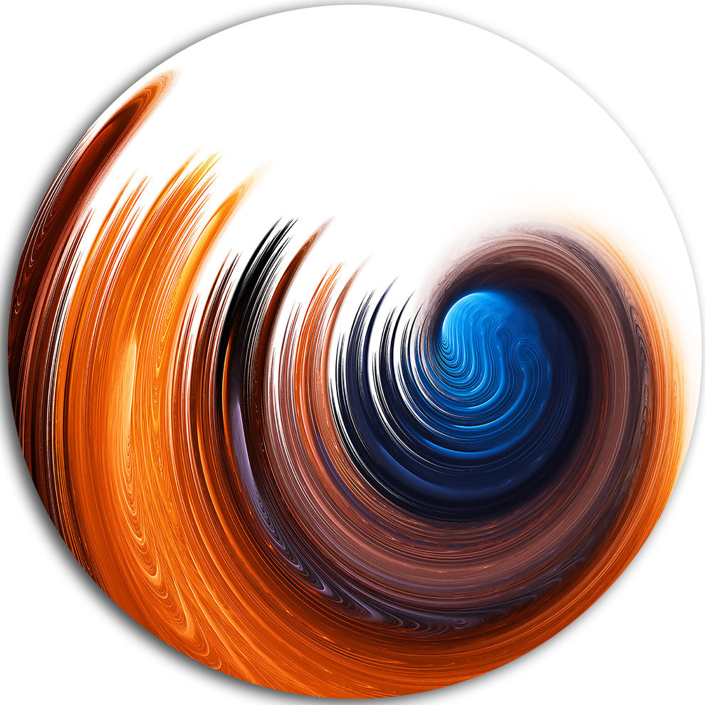 Elegant Spiral Design, Digital Disc Metal Wall Art, 23"