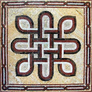 Roman Guilloche Mosaic, Orion, 31"x31"