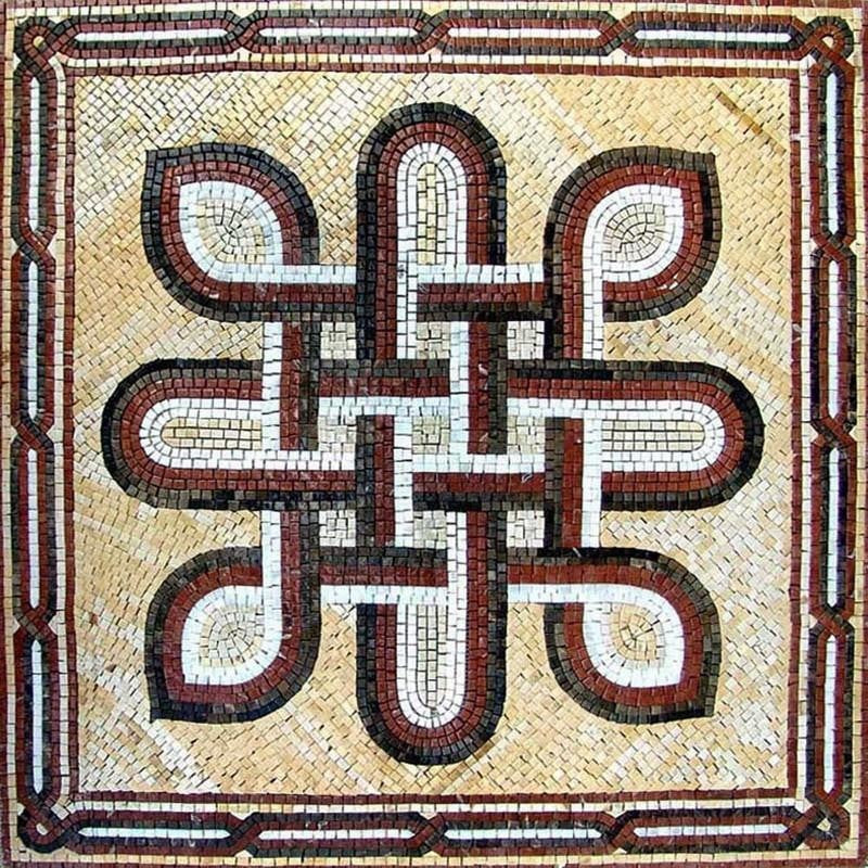 Roman Guilloche Mosaic, Orion, 31"x31"