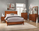 Flynn Mid Century Modern California King Panel Bed, Acorn