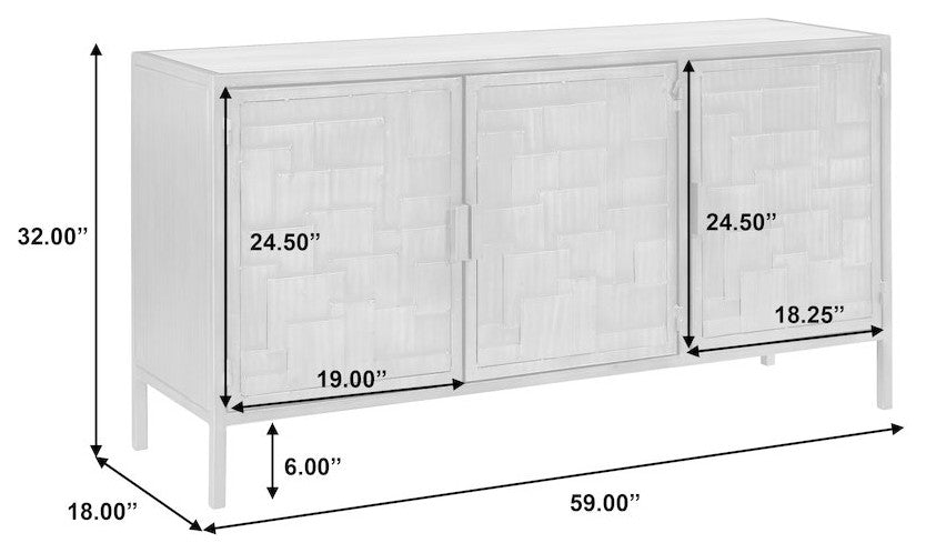 3-Door Metal Sideboard