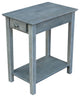 Narrow End Table, Heather Grey-Antique Washed