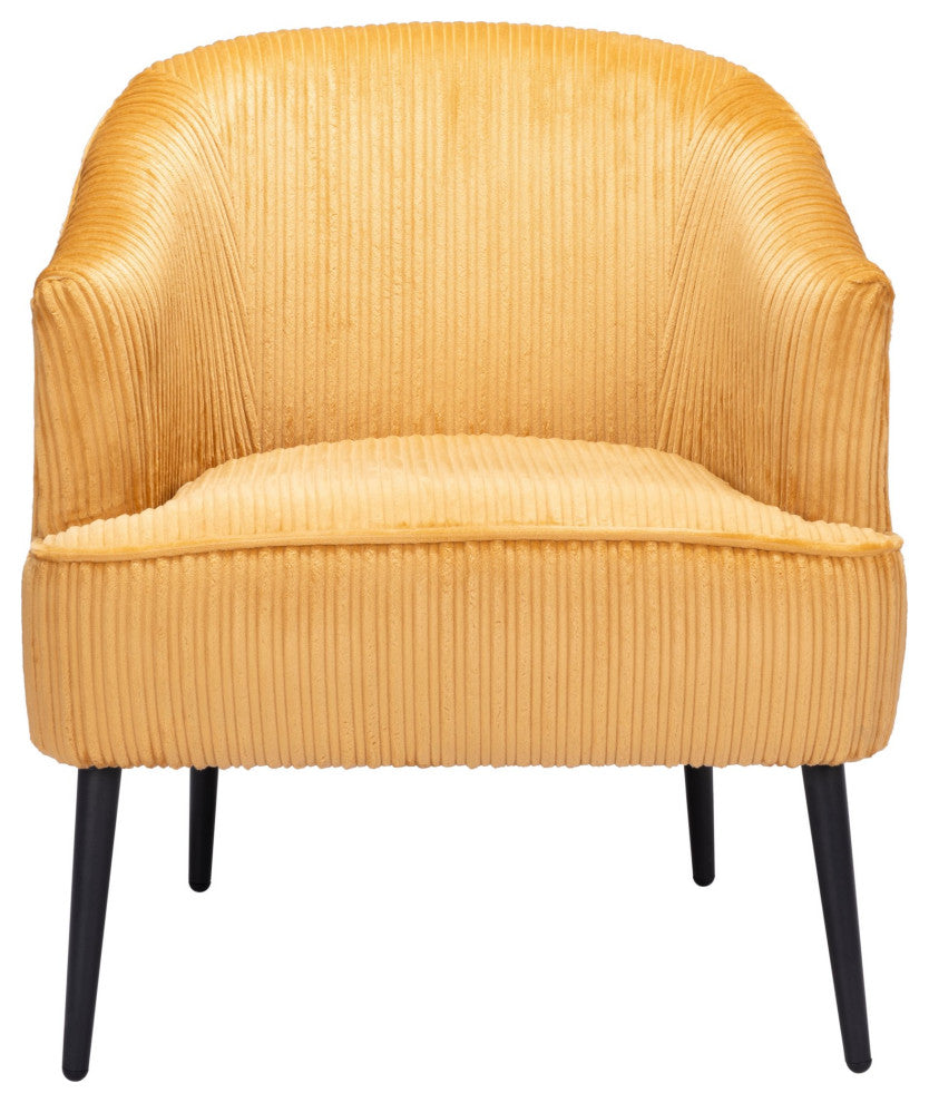 Accent Chair, Steel Metal, Fabric, Yellow, Black, Lounge Cafe Lobby Hospitality
