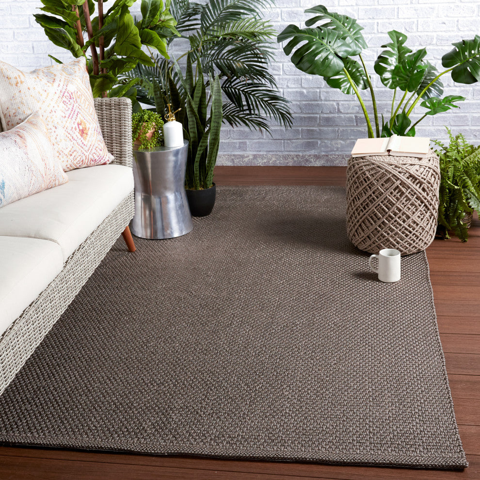 Jaipur Living Kawela Indoor/ Outdoor Solid Area Rug, Gray, 4'x6'