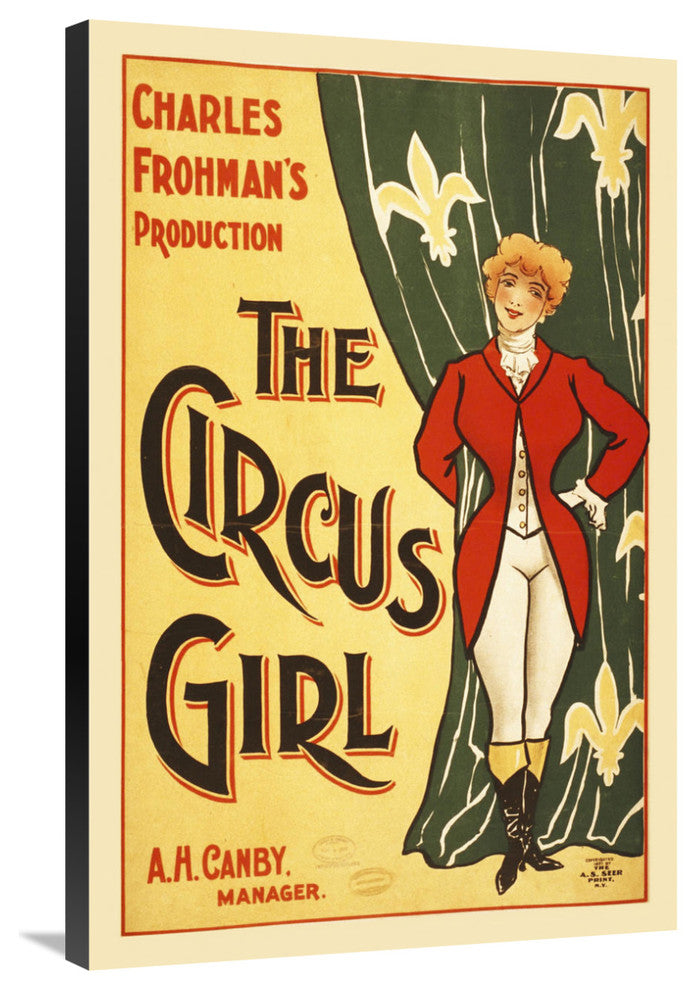 "Vintage Circus Poster" Canvas by Hollywood Photo Archive, 24x36"