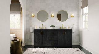 The Buchanan Bathroom Vanity, Oak, 72", Single Sink, Freestanding