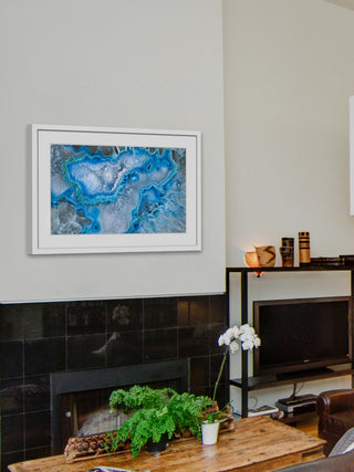 "Aquamarine Crystals" Framed Painting Print