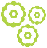Natalie's Flower Set Vinyl Wall Decals 6", 8", 10", White