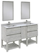 Fresca Formosa Modern 60" Ash Open Bottom Double Sink Vanity Set
