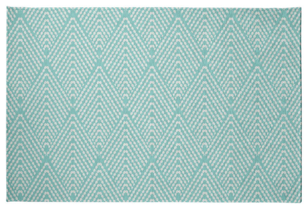 Lifeflor Diamond Spring Chenille Rug, Wave Top Blue, 4'x6'