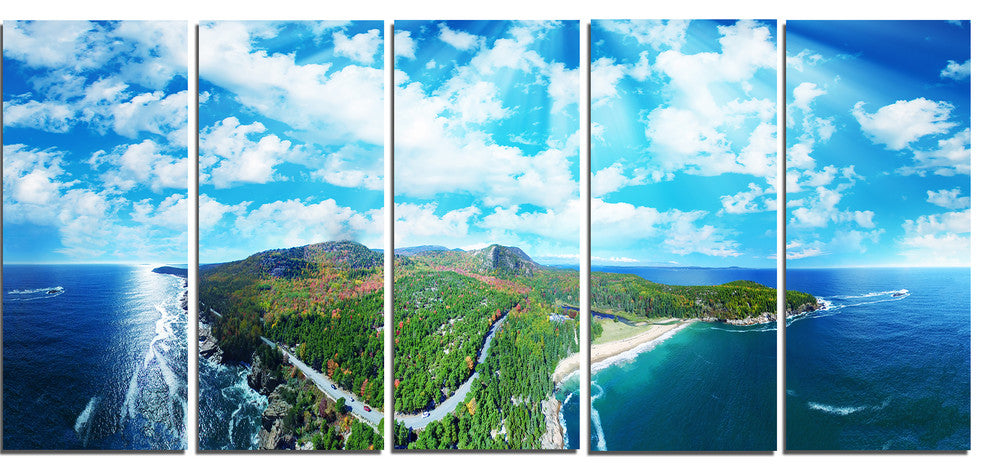 "Panoramic Acadia National Park" Canvas Print, 5 Panels