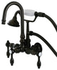 Aqua Vintage Wall Mount Clawfoot Tub Faucet, Oil Rubbed Bronze