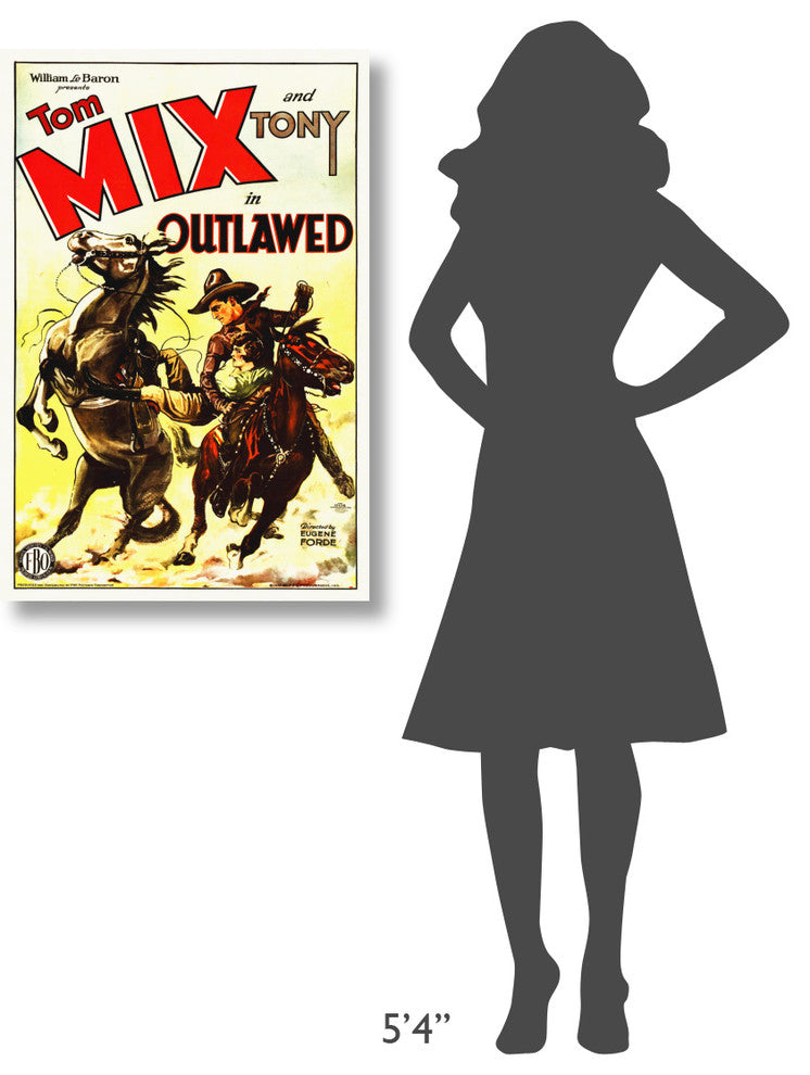"Tom Mix, Outlawed" Stretched Canvas Giclee by Hollywood Photo Archive, 24x36"