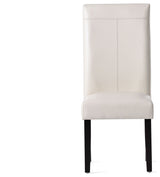 GDF Studio Emilia Pu Leather Dining Chairs, Set of 2, Ivory