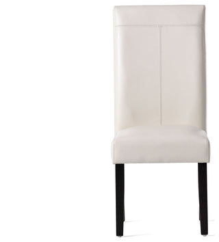 GDF Studio Emilia Pu Leather Dining Chairs, Set of 2, Ivory