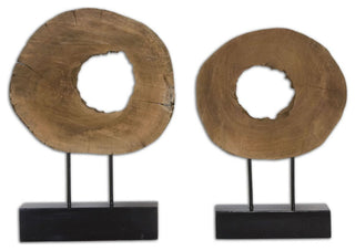 Uttermost Ashlea Wooden Sculptures Set of 2