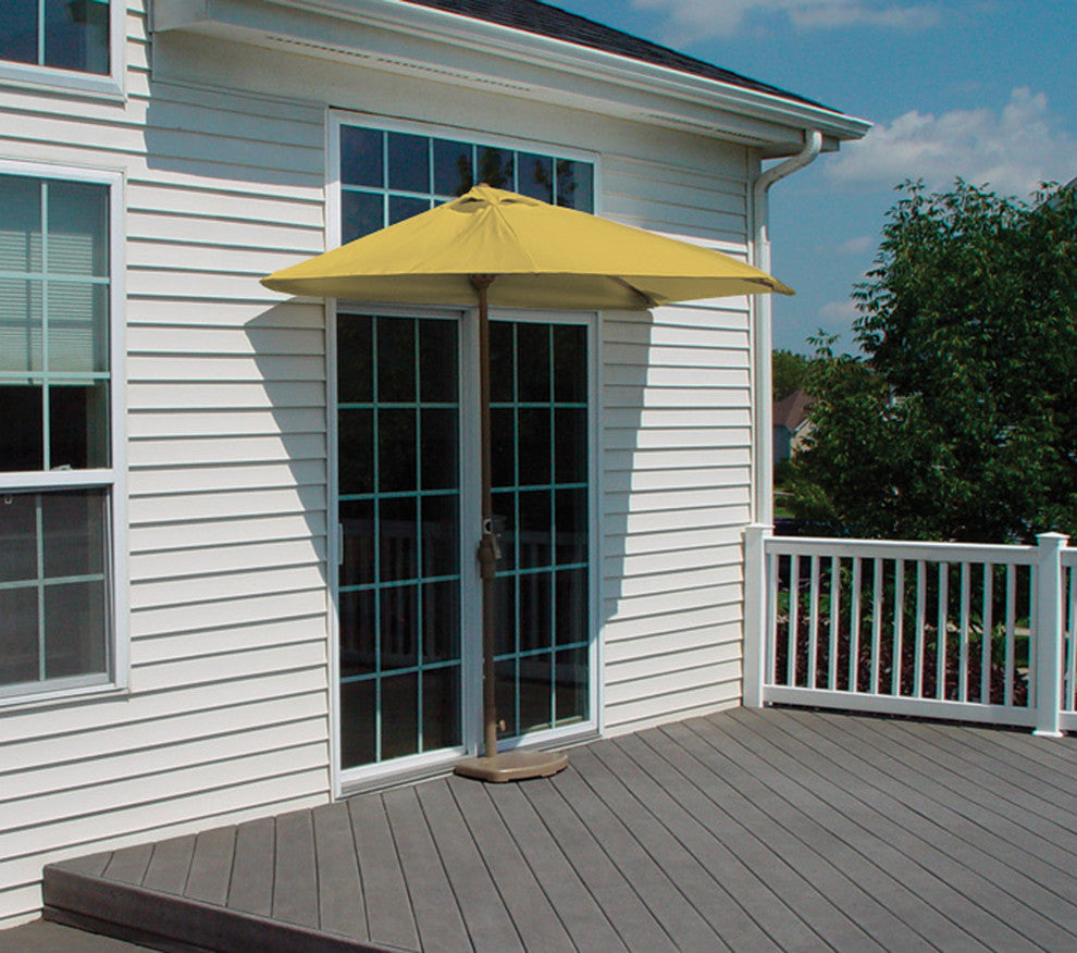 off-The-Wall Brella Half Umbrella, Yellow, 7.5', Olefin Fabric