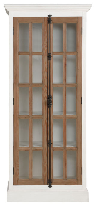 Tammi 2-door Tall Cabinet Antique White and Brown