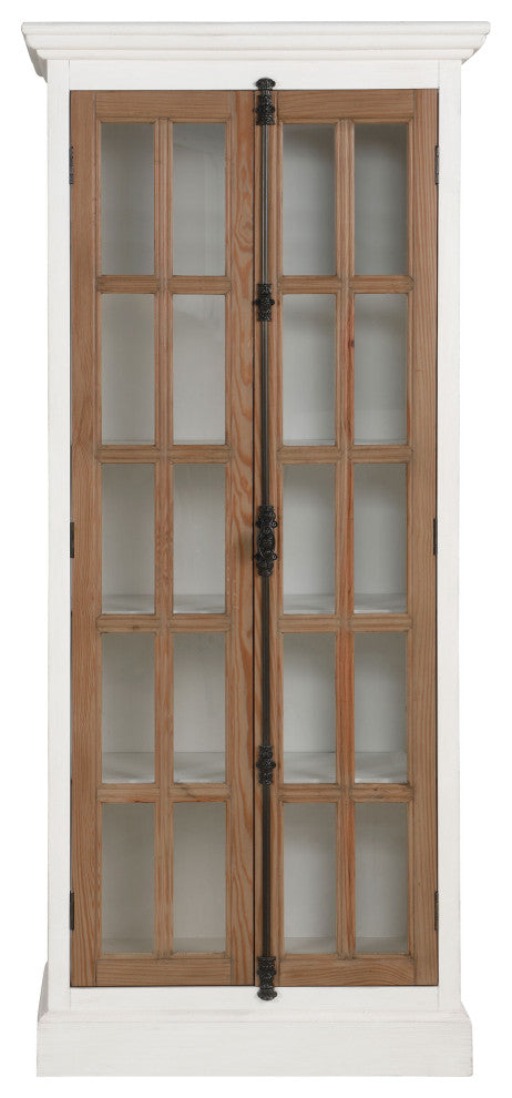 Tammi 2-door Tall Cabinet Antique White and Brown