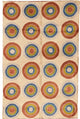 Kandinsky Circles Silk Rug / Wall Tapestry Hand Embroidered 2ft X 3ft