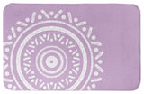 Simple Purple Boho Circle 21x34 Bath Mat