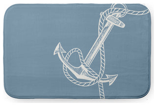 34" x 21" Anchored Bathmat, Dusty Smoke