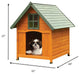32" X 34" X 37" Honey Oak And Green Pet House
