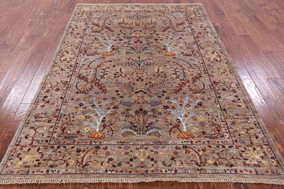 5' 8" X 7' 11" Hand Knotted Persian Tabriz Rug Q7619