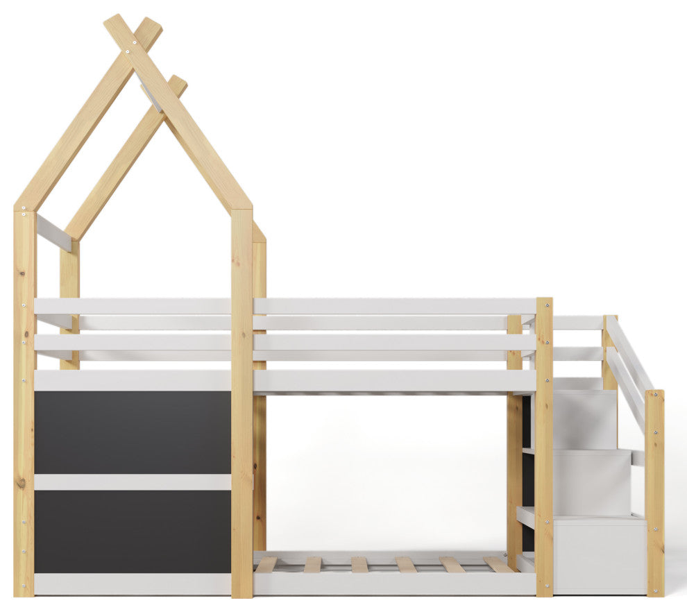 Gewnee Twin over Twin House Bunk Bed