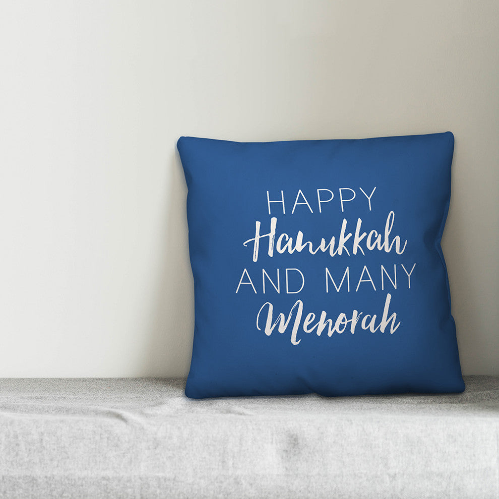 Many Menorah 18"x18" Throw Pillow