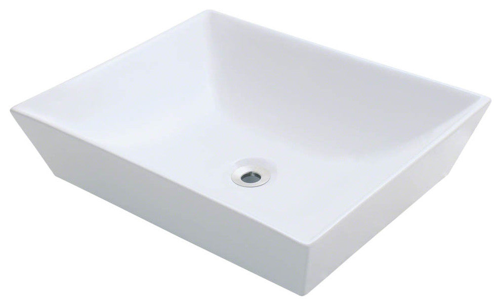 P073VW Porcelain Vessel Sink, White