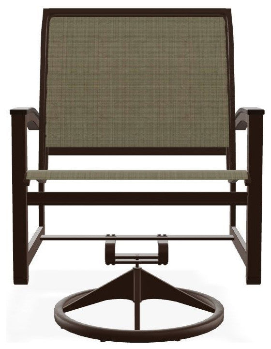 Bazza Sling Outdoor Swivel Rocker, Elevation Stone/Kona