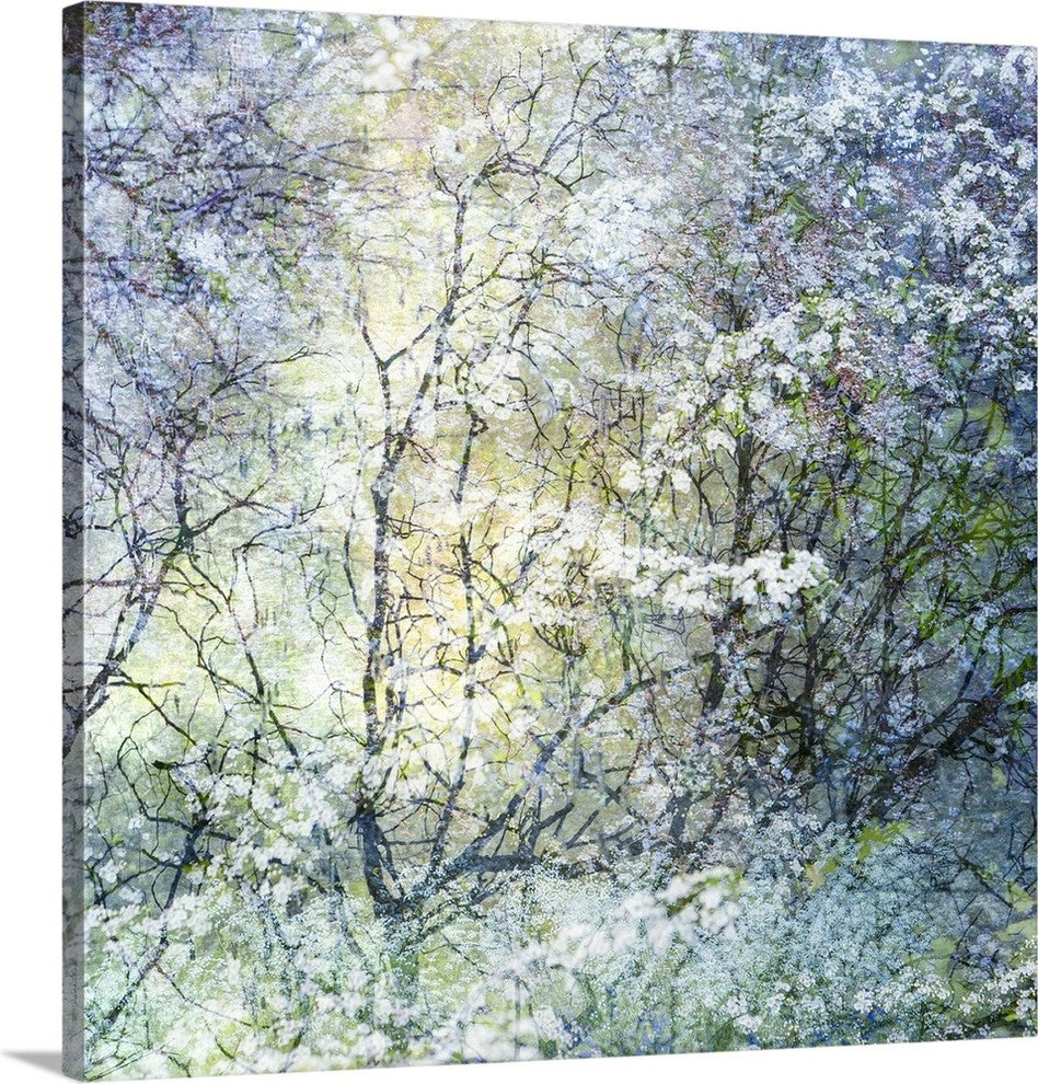 "Floral Froth II" Wrapped Canvas Art Print, 35"x35"x1.5"