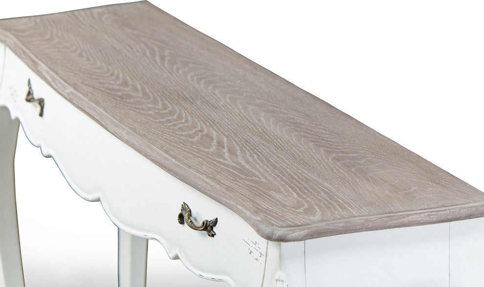 Bourbonnais Wood Traditional French Console Table
