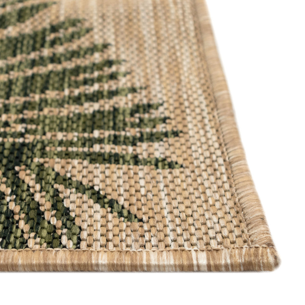 Carmel Palm Indoor/Outdoor Rug, Green, 1'11"x4'11" Runner