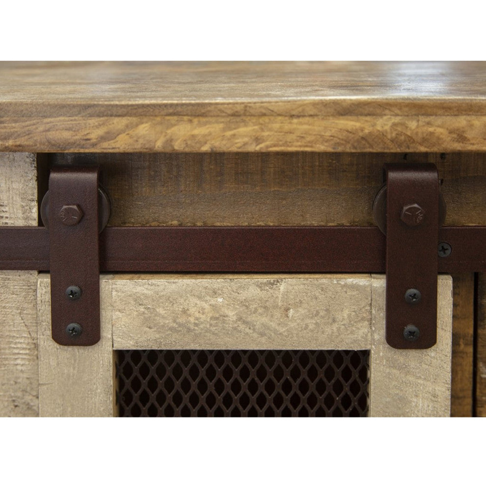 Crafters and Weavers Bayshore Sliding Door 4 Drawer Console Table