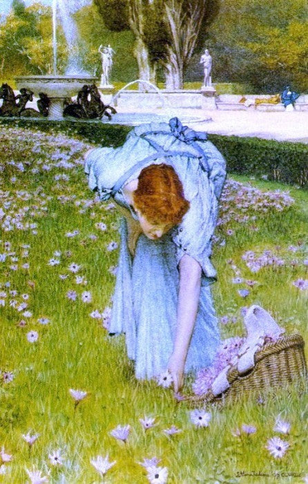 Sir Lawrence Alma-Tadema Flora: Spring in the Gardens Wall Decal