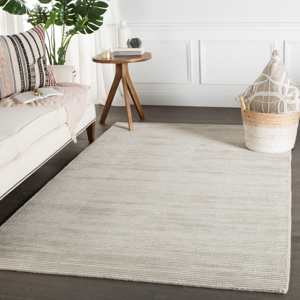 Jaipur Living Basis Handmade Solid Light Gray Area Rug 12'X15'